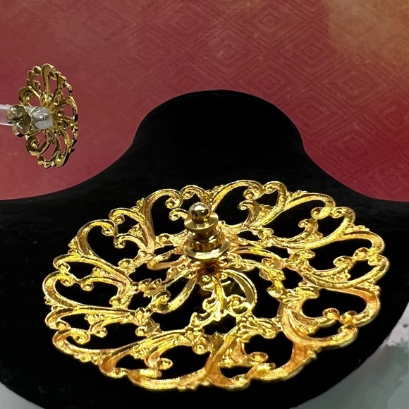 AVON 1993 Flower Blossom Gift Set ~ Pin & Earrings - Picture 4 of 4